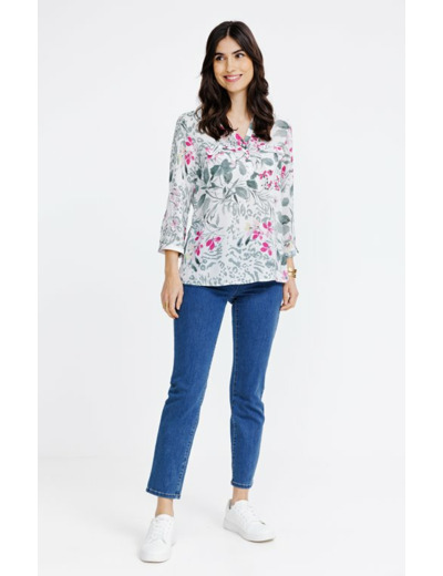 Tunique imprimé léopard et fleur