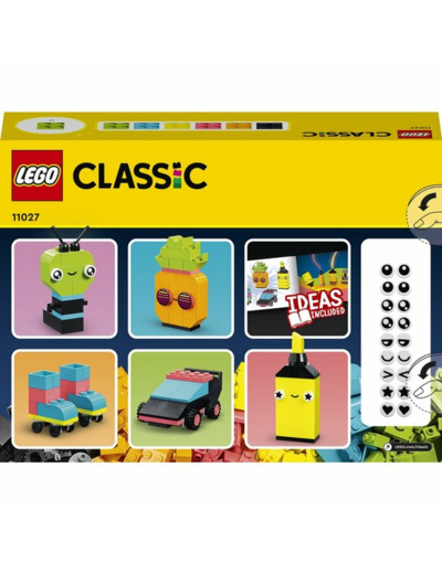 AMUSEMENT CRÉATIF FLUO LEGO CLASSIC 11027