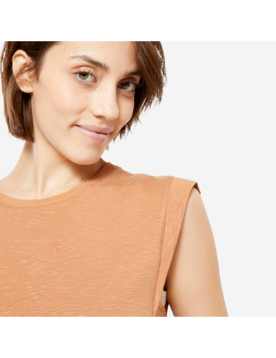 Ts crop loose yoga beige