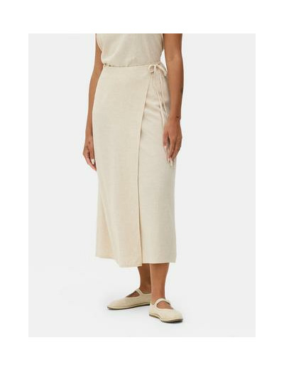 Jupe mi-longue à nouer sur le côté