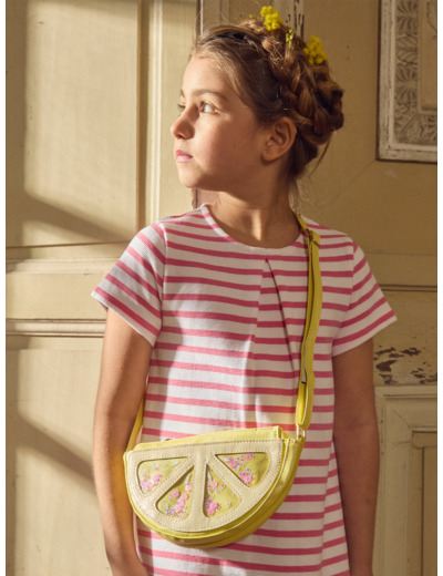 Sac citron à sequins
