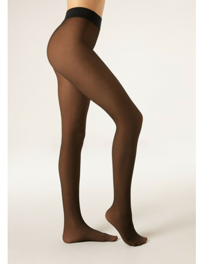 Collant opaque effet voile