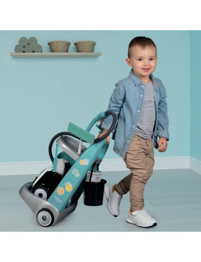 CHARIOT DE MÉNAGE AVEC ASPIRATEUR SMOBY