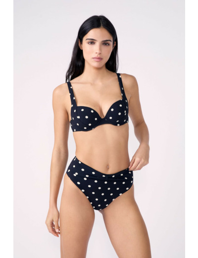 Push-up haut de maillot à pois