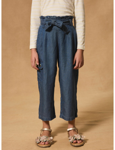 Pantalon wide leg ceinture