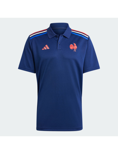Polo de Rugby France Adulte - Polo supporter FFR Bleu foncé