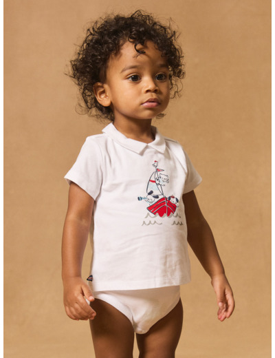 T-shirt body imprimé à col