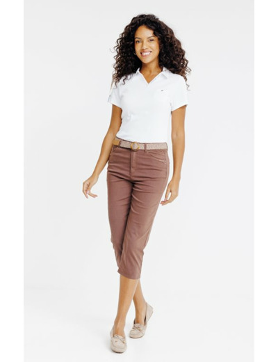 Pantalon corsaire avec ceinture