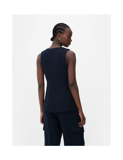 Gilet de costume long en lin
