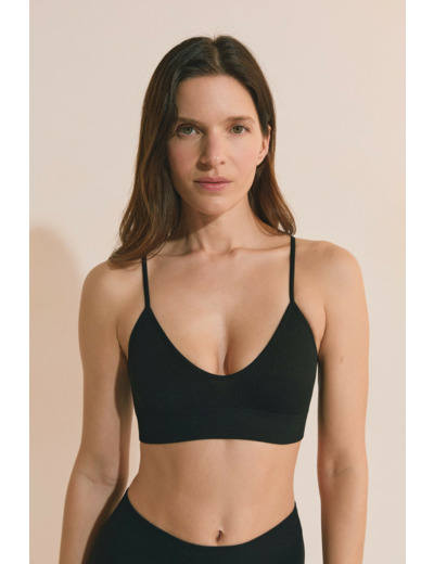 Soutien-gorge brassière col V,Soutien-gorge brassière col V;${refinementColor}