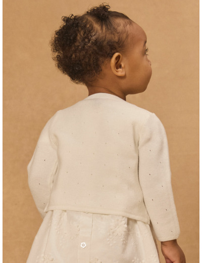 Cardigan ajouré noeuds