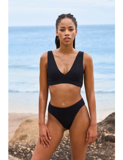 Triangle haut de maillot en matière extensible pailleté,Triangle haut de maillot en matière extensible pailleté;${refinementColor}