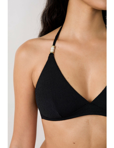 Triangle détails perles haut de maillot