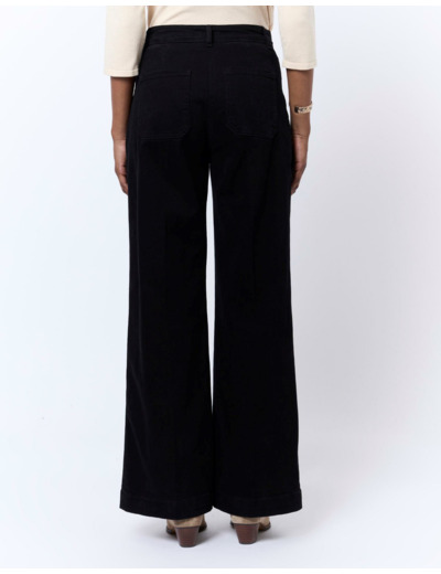 Pantalon long uni NOIR Femme