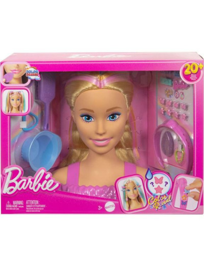 TÊTE À COIFFER BARBIE BLONDE
