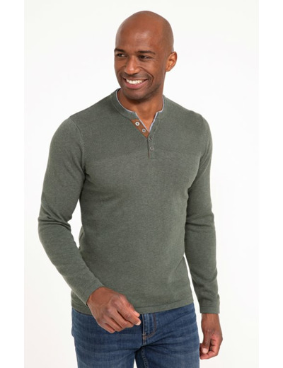 Pull col tunisien uni rick