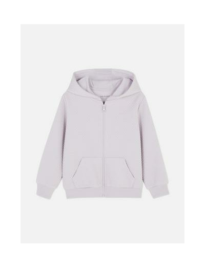 Sweat à capuche texturé zippé