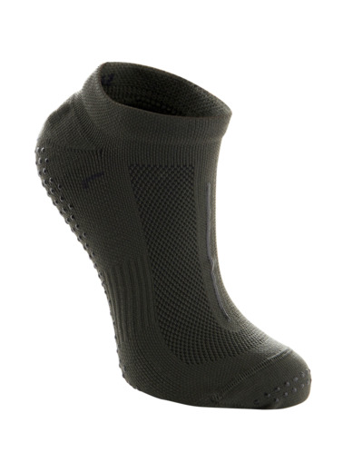 Chaussettes antidérapantes fitness femme - 500 Vert foncé