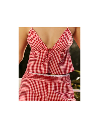 Top léger en popeline à carreaux vichy