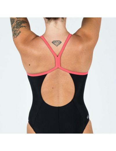 Maillot de bain de natation une pièce femme kamyli geol noir