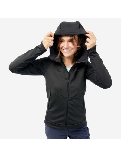 Veste polaire de randonnée - mh500 hood - femme