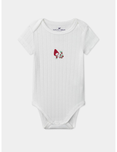 Lot de 3 bodies bébé fille à manches courtes en coton issu de l'agriculture biologique