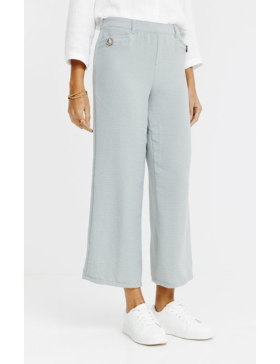 Pantalon fluide large avec ceinture