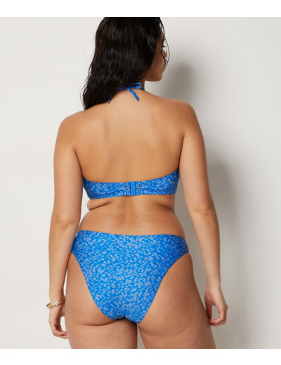 Bandeau armaturé haut de maillot imprimé léopard