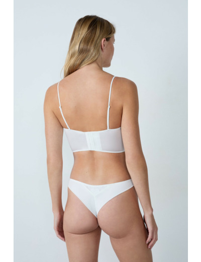 Soutien-gorge bustier coques fines avec broderies