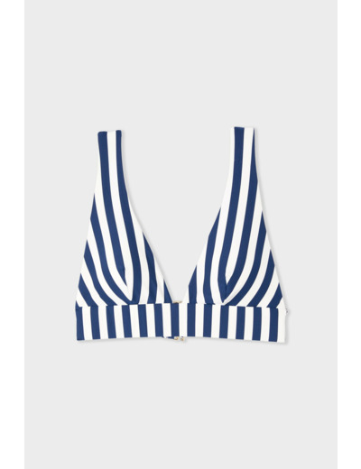 Triangle foulard sans armatures rayé haut de maillot