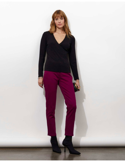 Cache-coeur manches longues uni NOIR Femme