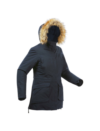 Parka de randonnée -20°C imperméable femme, NH900 bleu