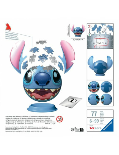 PUZZLE BALL 3D 72 PIÈCES - STITCH