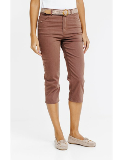 Pantalon corsaire avec ceinture