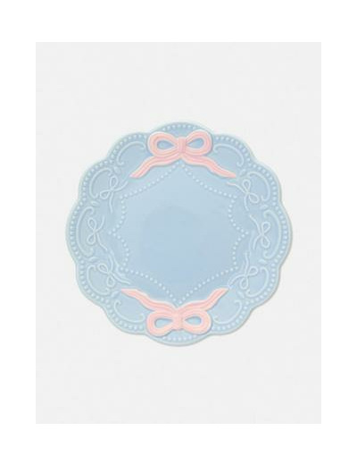 Assiette ondulée à motif nœuds