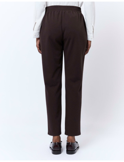 Joggpant 7/8 fuselé uni MARRON Femme