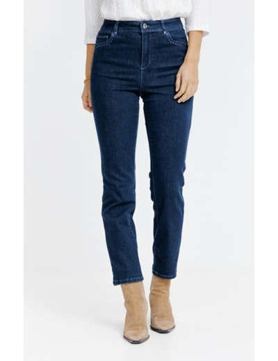 Pantacourt denim avec strass bleu