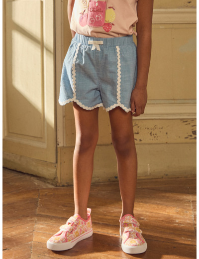 Short en chambray