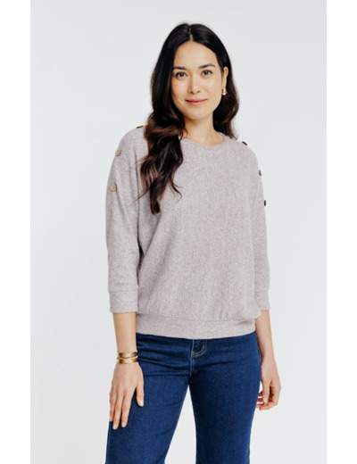 Tee-shirt uni manches 3/4