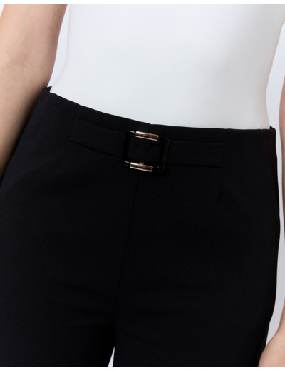 Pantalon long large uni NOIR Femme