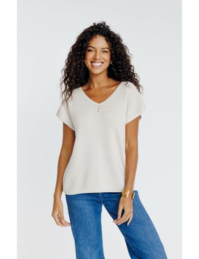 Pull maille brillante