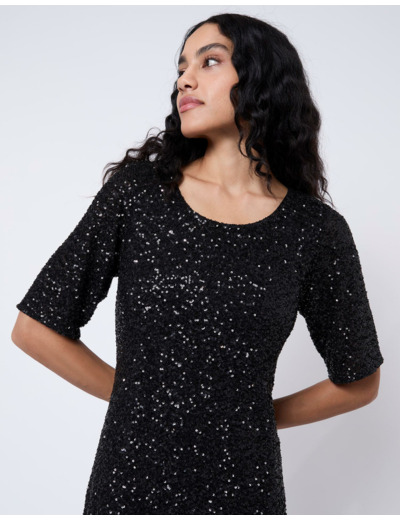 Robe courte unie NOIR