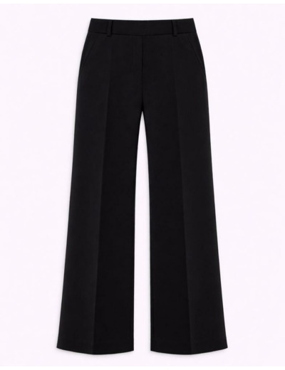 Pantalon long large unie NOIR Femme