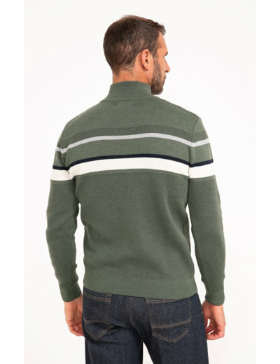 Pull col montant rayé Forest