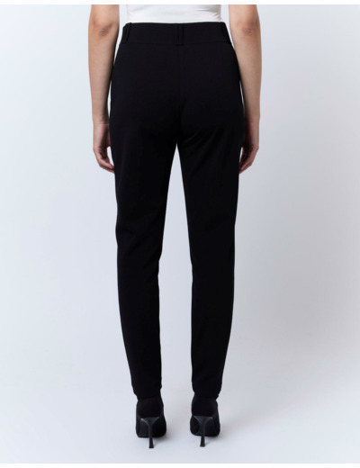 Pantalon 7/8 cigarette uni NOIR Femme