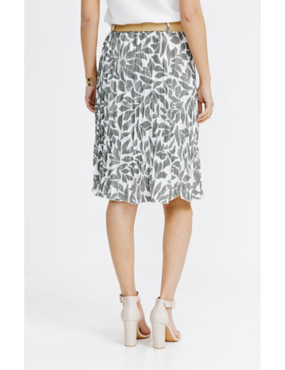Jupe midi imprimée avec ceinture