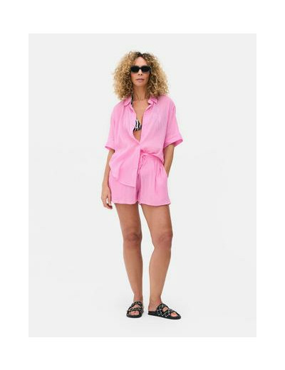 Chemise de plage froissée à boutons