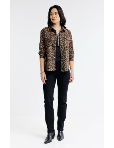 Chemise large imprimé léopard