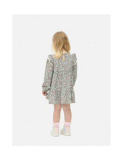 Robe à volants à motif floral