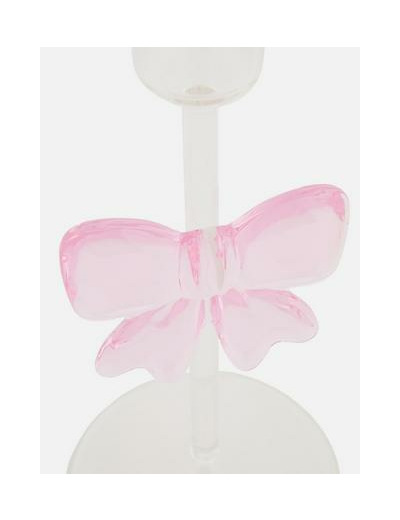 Bougeoir en verre à nœud